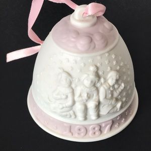 Lladro 1987 Christmas bell ornament